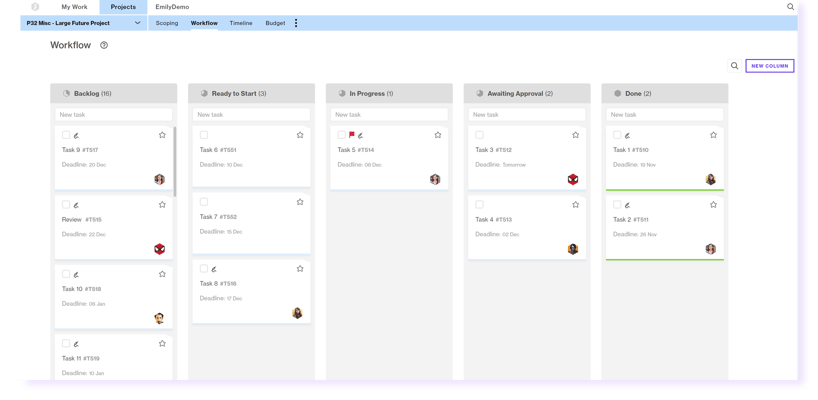 Kanban screenshot