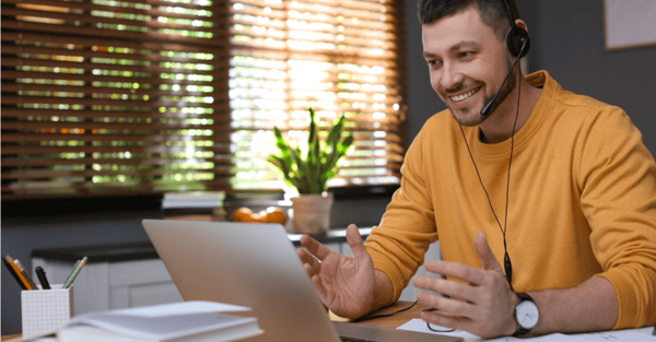 Project Manager conducting a Zoom meeting