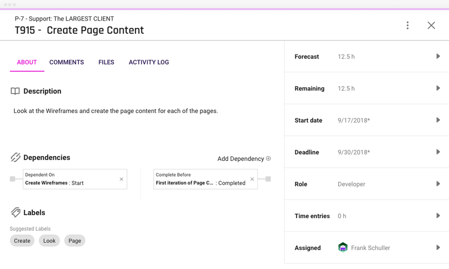 Task Modal Dependencies